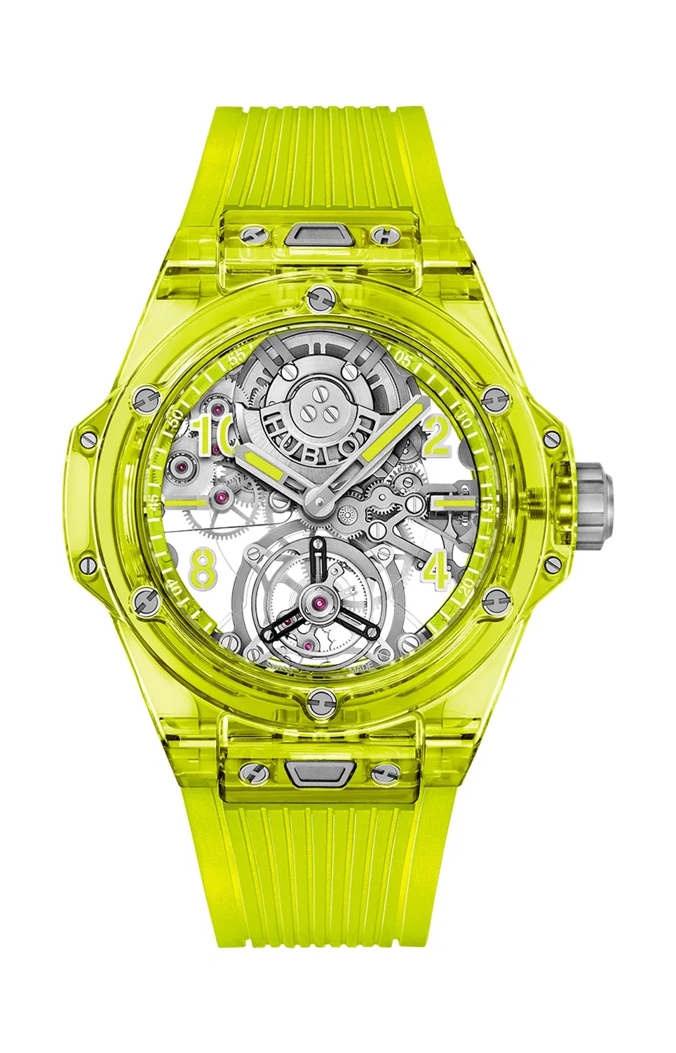 BIG BANG TOURBILLON AUTOMATIC ЖЕЛТЫЙ НЕОНОВЫЙ SAXEM - ЛИМИТИРОВАННАЯ СЕРИЯ - 429.JY.0120.RT HUBLOT, черный
