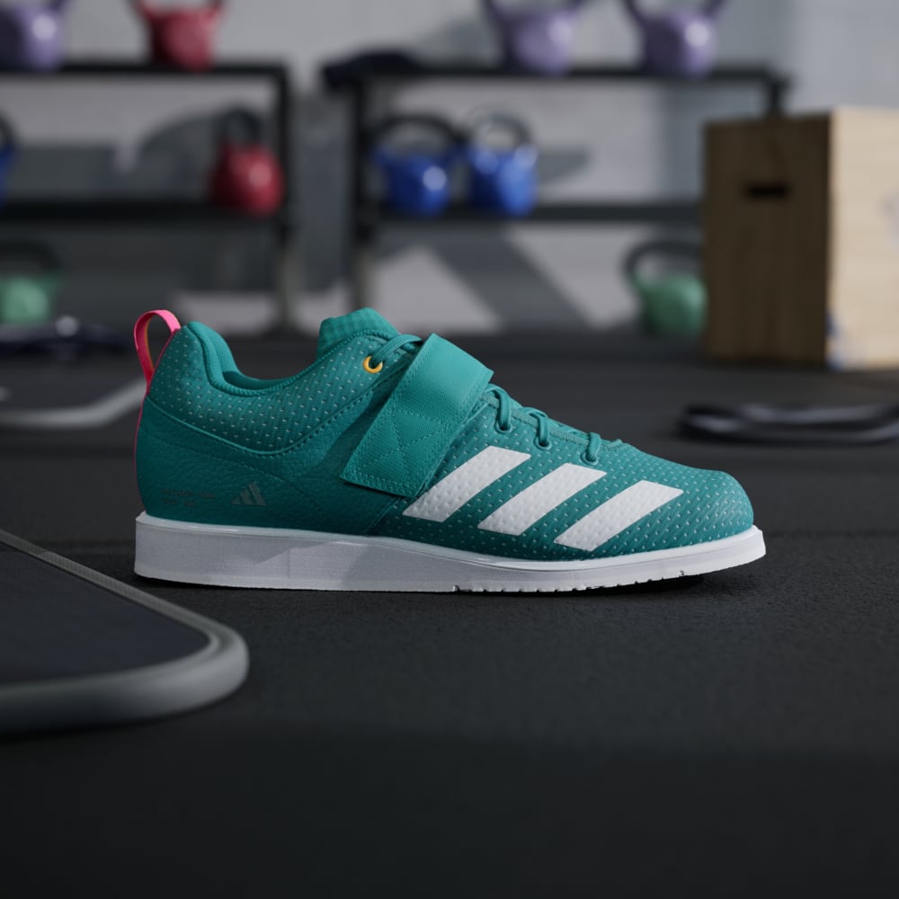Кроссовки Adidas Powerlift 5 Weightlifting Shoes, цвет Pure Teal/Cloud White/Powder Teal — фото 2