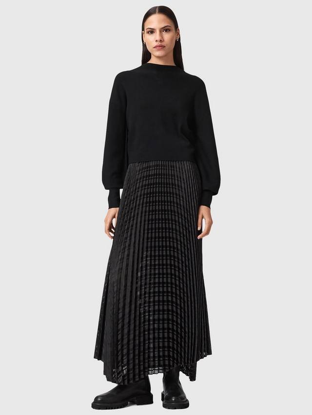 

Платье макси Sinead без рукавов с V-образным вырезом AllSaints, Black