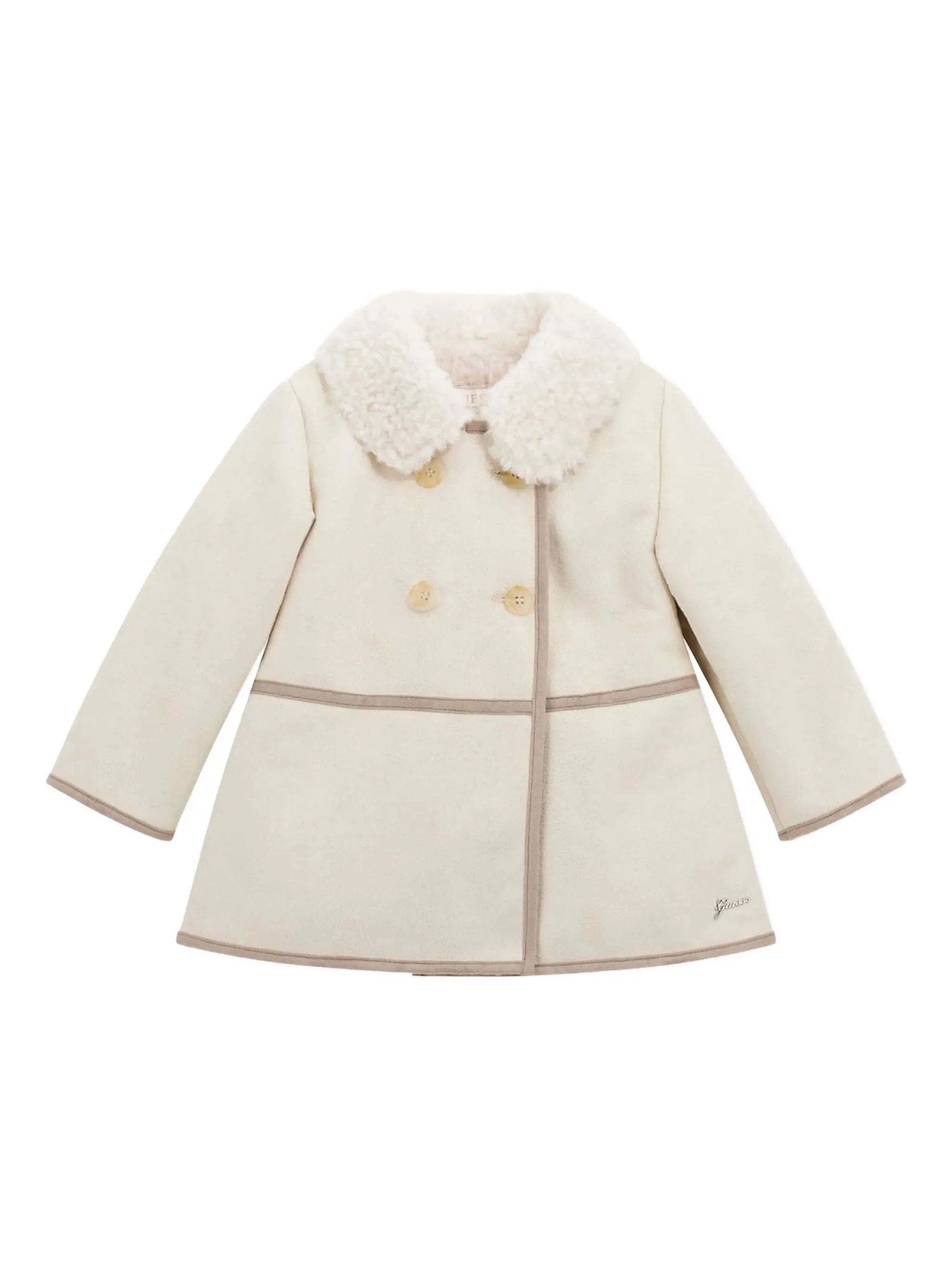 

Дубленка из овчины со вставками Guess Kids, нейтральный