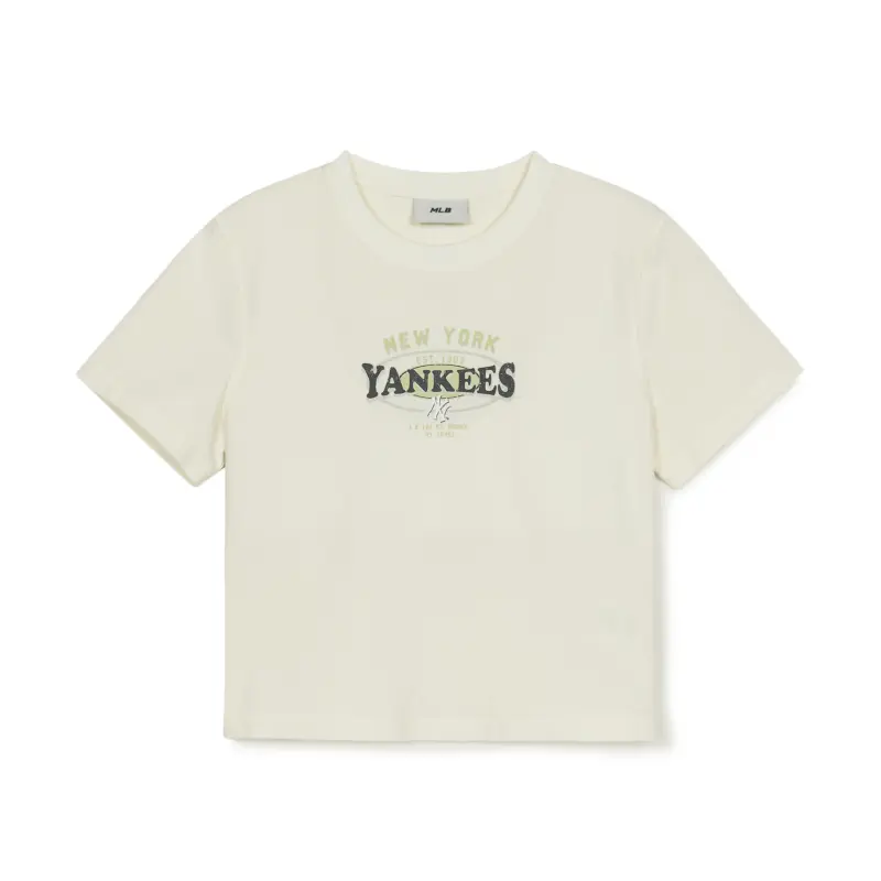

MLB Футболка в стиле преппи New York Yankees женская cream