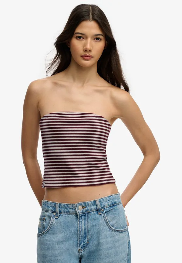 

Спортивная полосатая футболка Superdry & Co, Port Red Grey Marl, Серый, Спортивная полосатая футболка Superdry & Co, Port Red Grey Marl