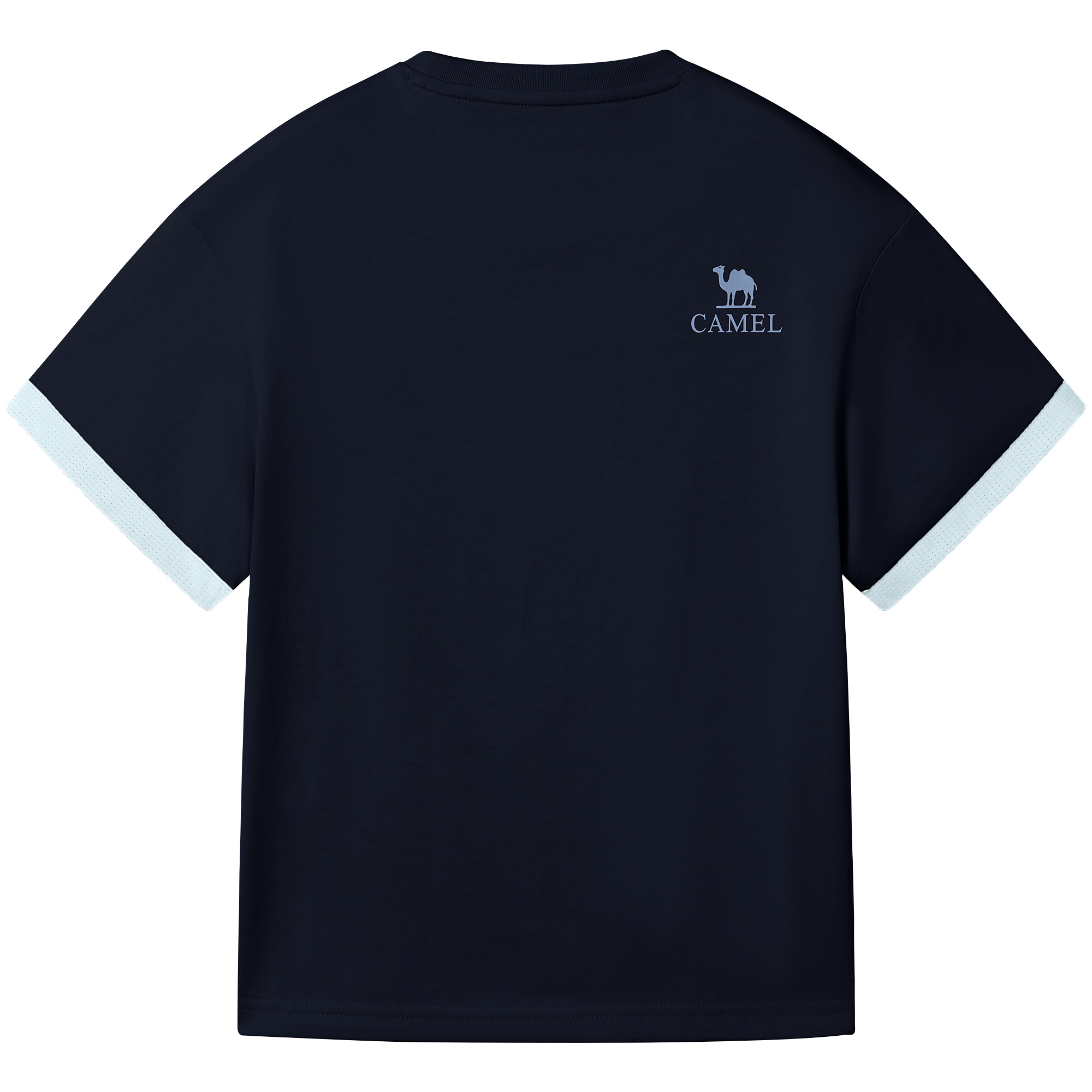 Футболка для детей Crew Neck Moderate CAMEL, luo cherry blossom розовый/ink синий — фото 3