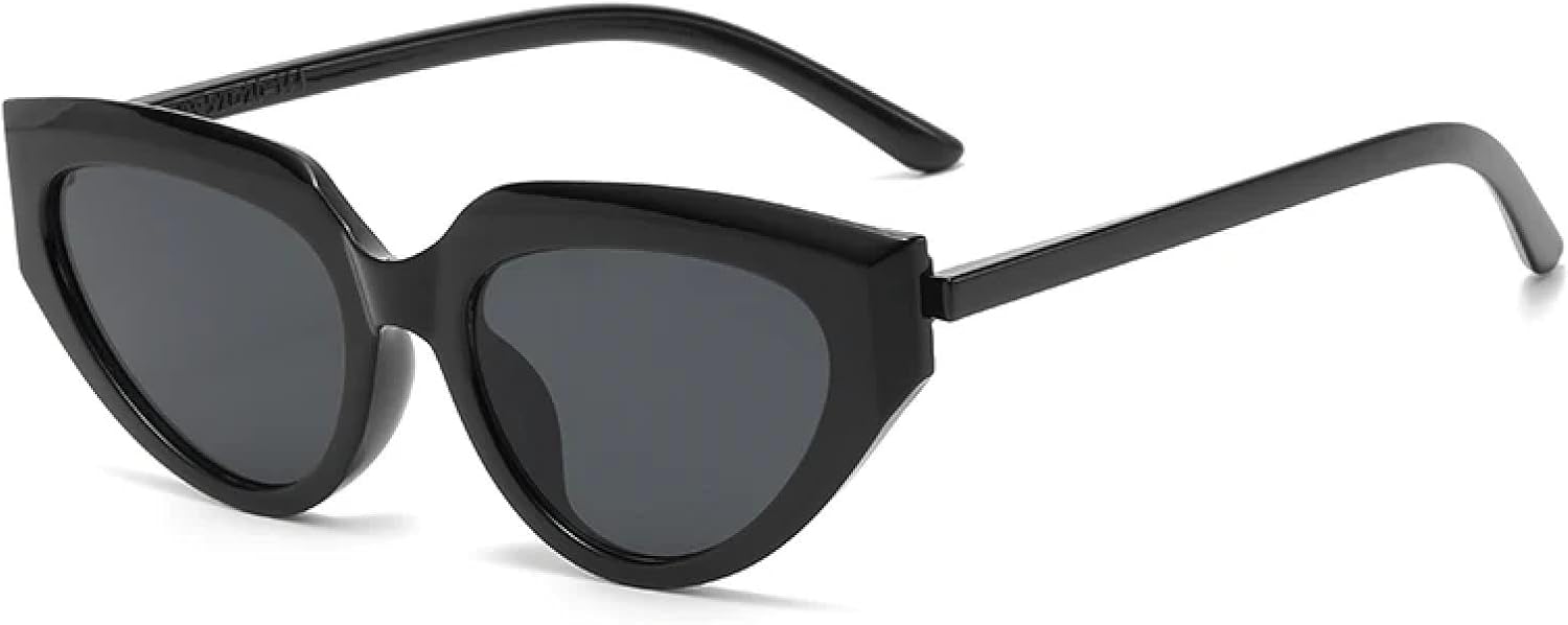 

Винтажные солнцезащитные очки «кошачий глаз» для женщин, ретро-модные, зеркальные, для использования на открытом воздухе, защита от УФ-излучения UV400 TVTBBVV, Black Grey