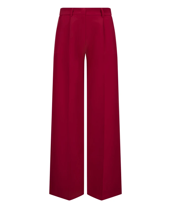 

Брюки со складками и прямыми штанинами Nicowa, красный