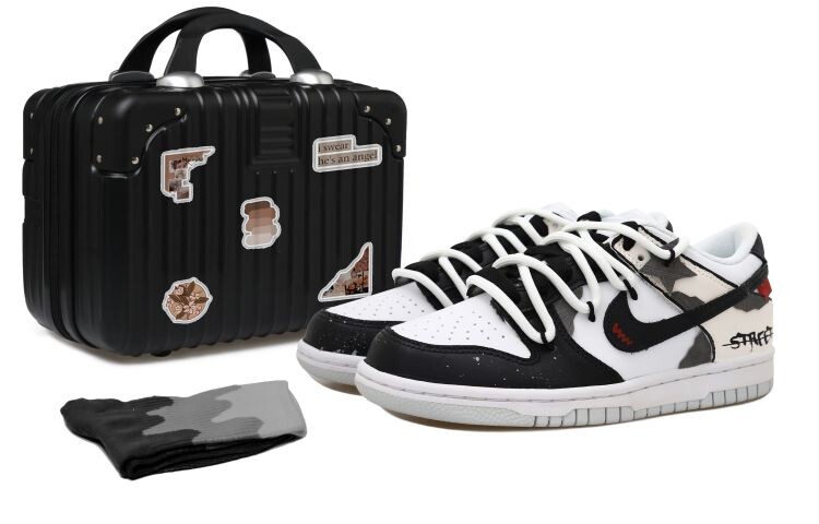 

Кроссовки для скейтбординга Dunk женские с низким верхом, черные/белые/бежевые Nike, Черный, Кроссовки для скейтбординга Dunk женские с низким верхом, черные/белые/бежевые Nike