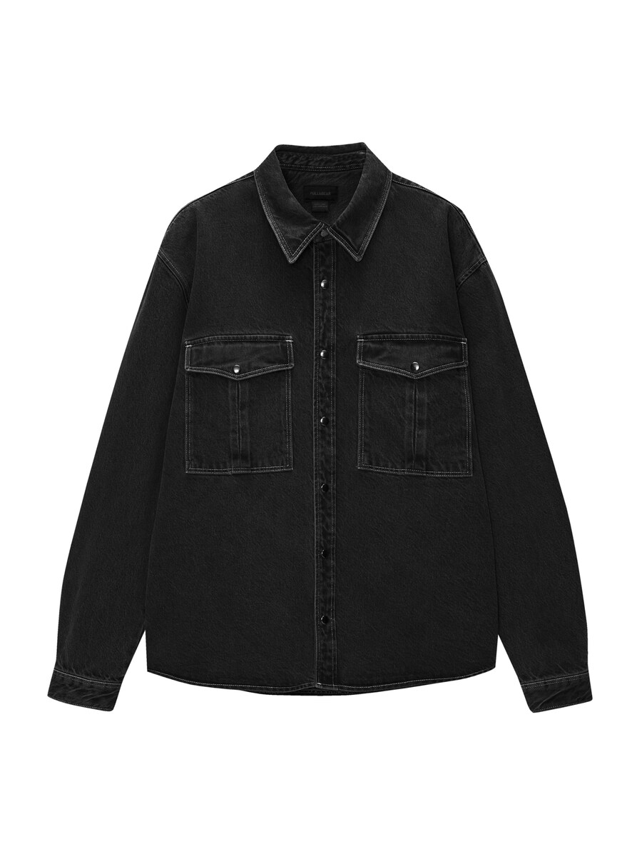

Межсезонная куртка Pull&Bear, черный деним