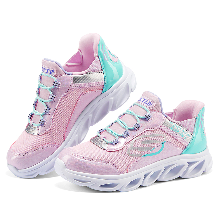 Кроссовки для бега SKECHERS GIRLS для детей начальной школы Skechers Kids, розовый/мультиколор — фото 3