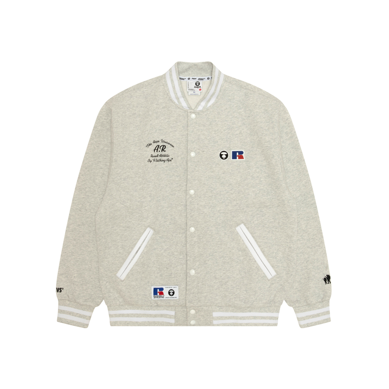 

Aape Толстовка BAPE X Russell Athletic Co мужская серый белый WH2