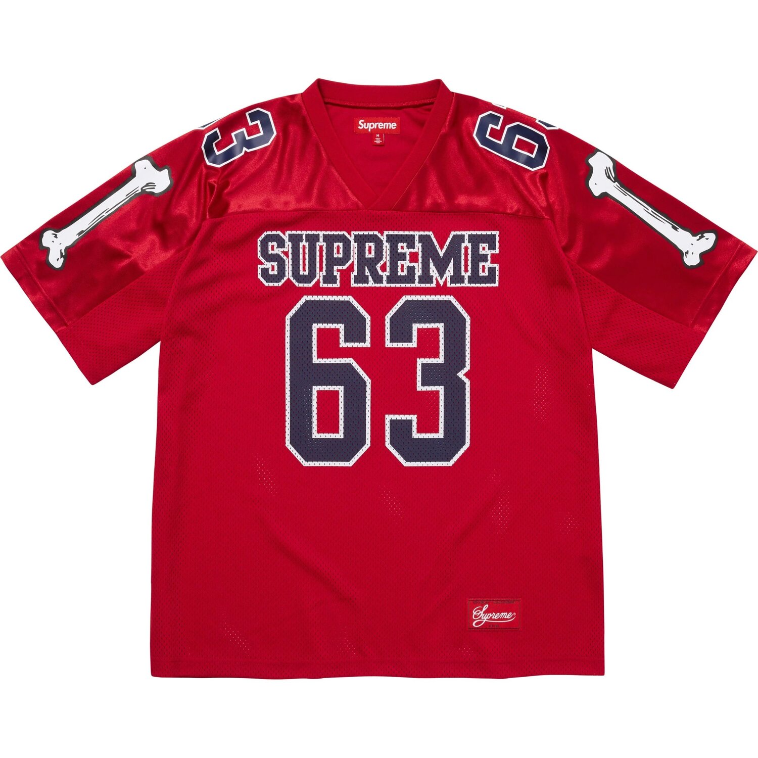 

Футболка Bones Football Jersey Soccer Jersey Unisex Supreme, красный