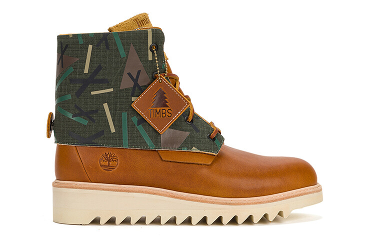 Ботинки мужские Timberland Future73 с принтом, коричневый/зеленый — фото 2