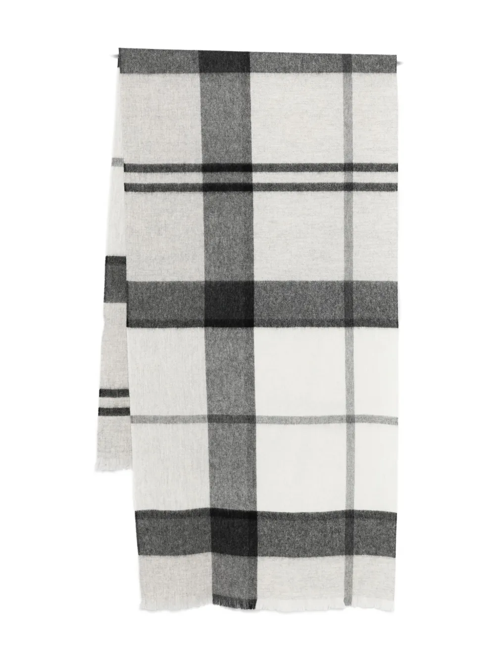 

Шарф в клетку Barbour, серый