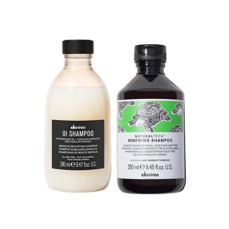 DAVINES Набор шампуня Ouai для объема и пышности с ароматом мыла 280 мл + 250 мл, Two-Piece Set: OAE Shampoos 280ml+Natural Revival Shampoos 250ml
