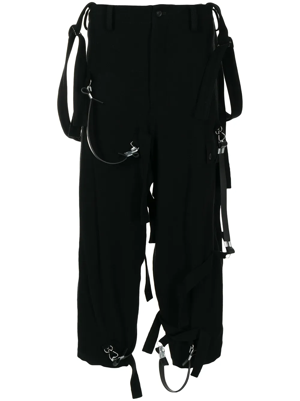 

Брюки с подтяжками Yohji Yamamoto, черный