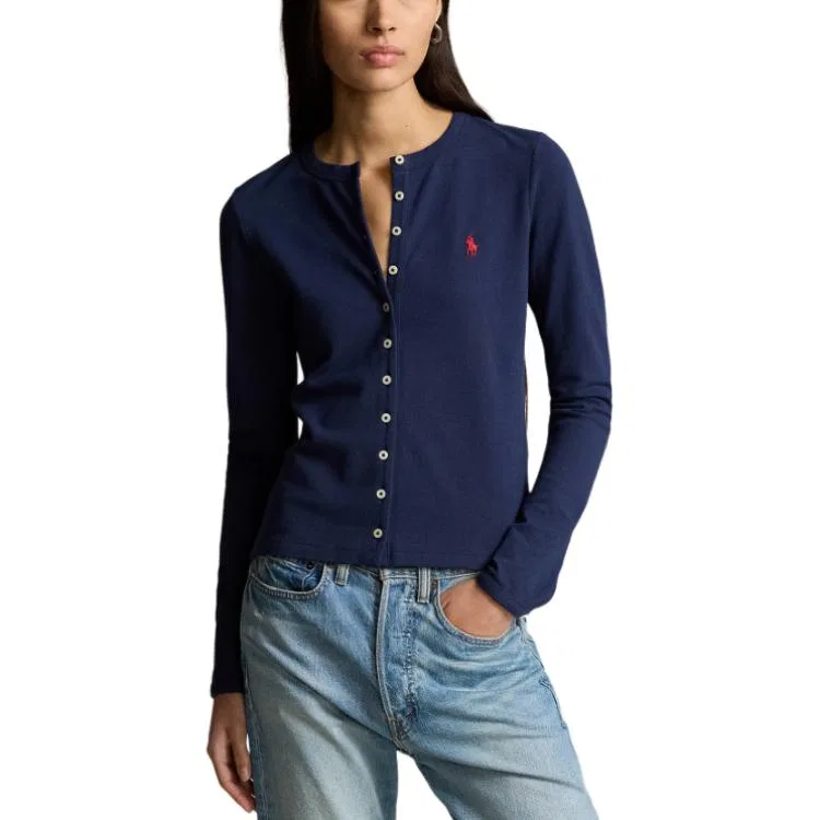 Джемпер Polo Ralph Lauren с вышивкой Pony темно-синий — фото 4