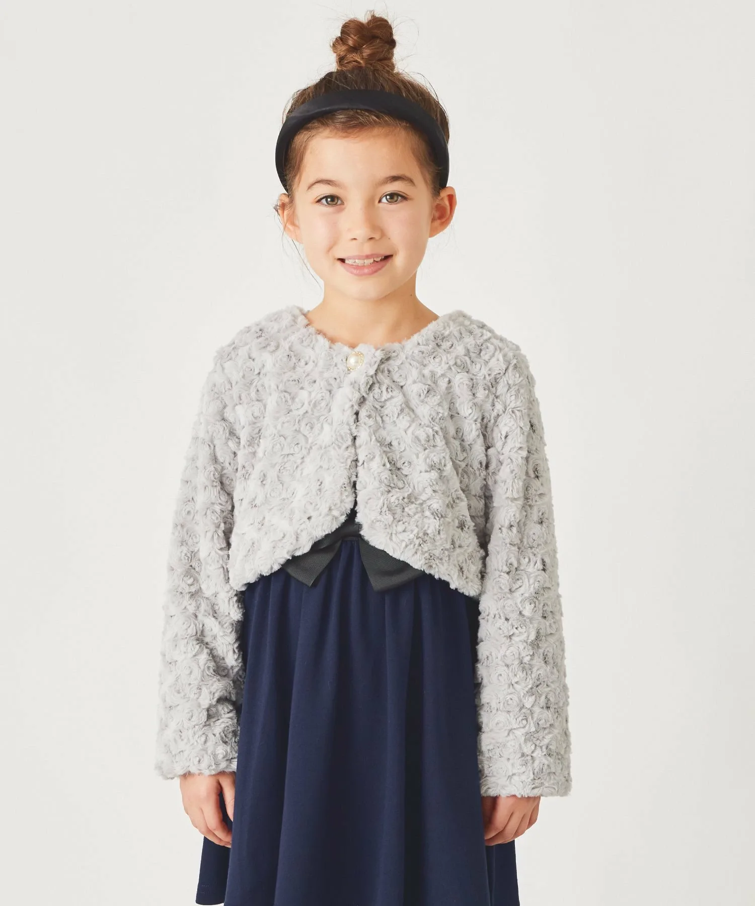 Куртка Формальное болеро с мехом пуделя Ever Closet, gray