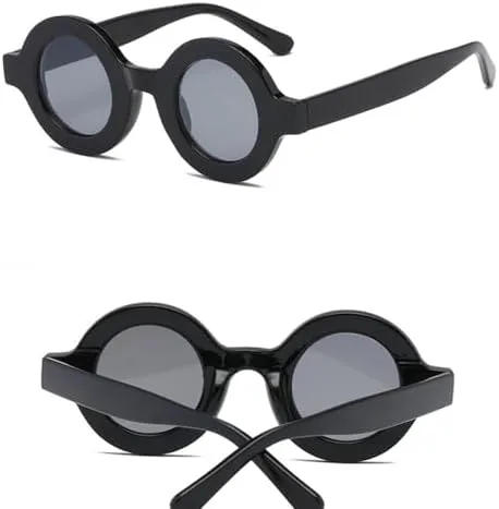 

Модные круглые солнцезащитные очки для женщин 2027 года, винтажные очки, трендовые мужские солнцезащитные очки с градиентной защитой UV400 MTZJH, Leopard Champagne