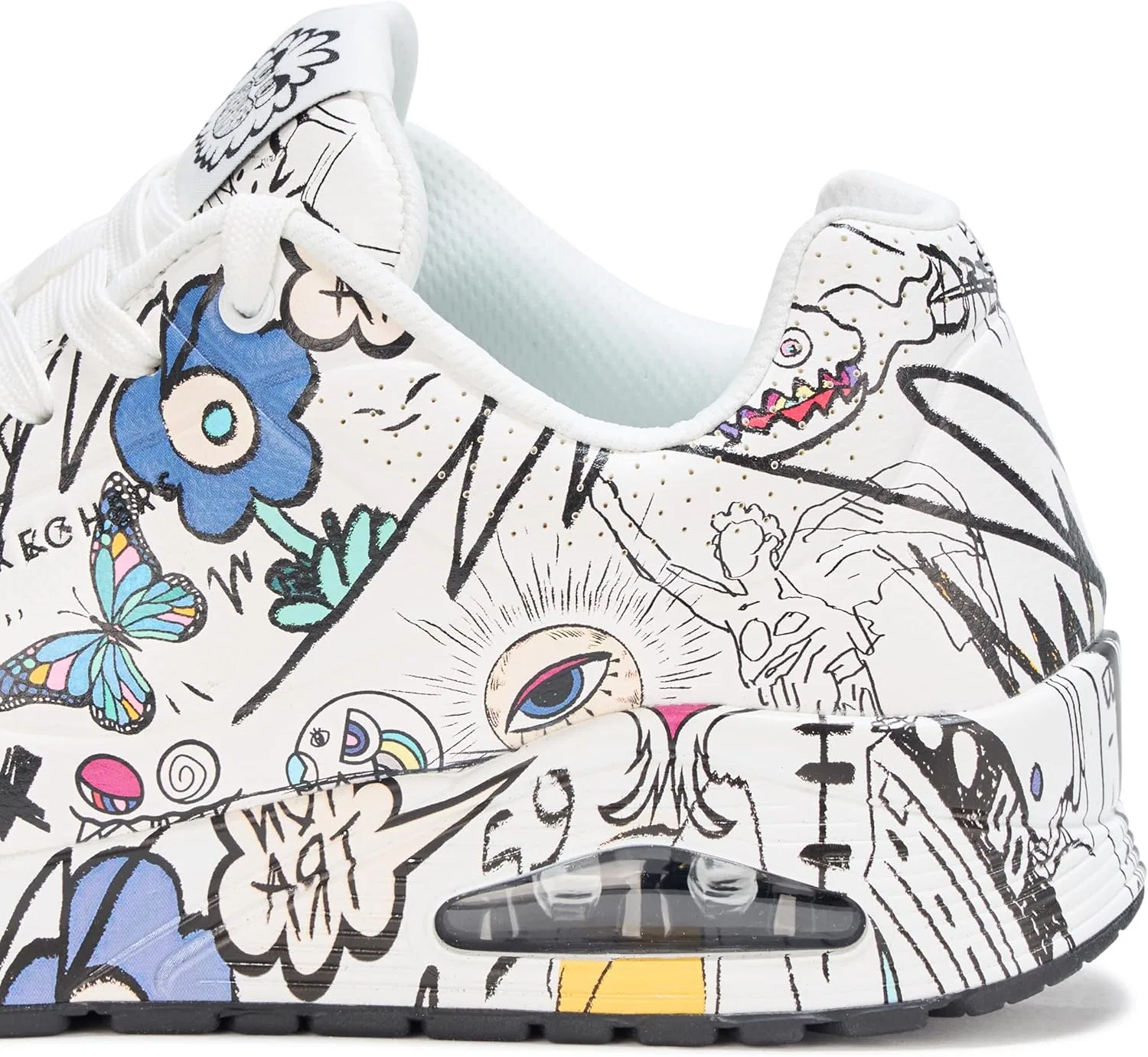 Мужские кроссовки Skechers UNO Process Sketch, White Black Multi — фото 4