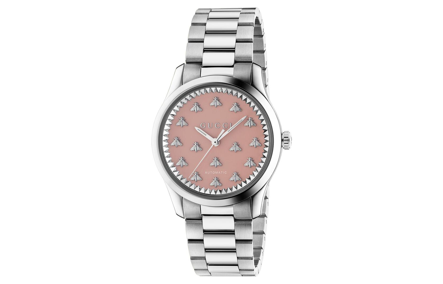 

GUCCI Часы Wrist Watch Automatic Mechanical Movement Stainless Steel Watchband 38mm Pink Watch Dial Women's