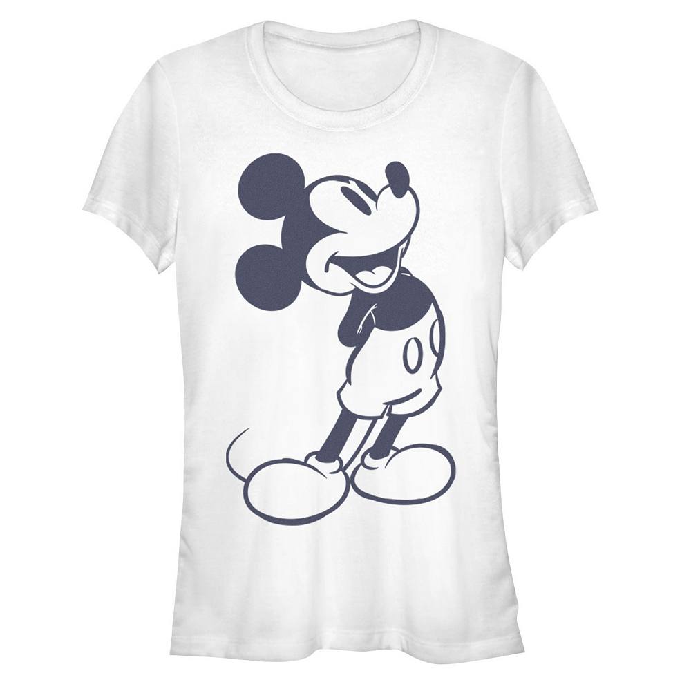 

Простая женская классическая футболка Disney's Mickey And Friends Mickey Licensed Character, белый