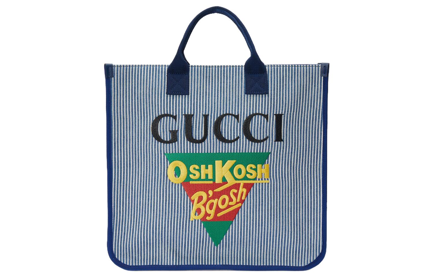 

GUCCI Сумка-шоппер OshKosh B'gosh Collaboration из хлопковой ткани с узором в рубчик