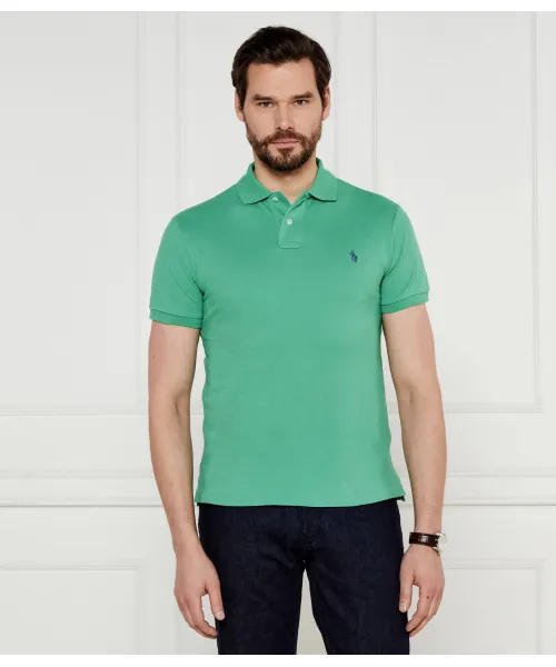 

Футболка поло Slim fit Polo Ralph Lauren, зеленый