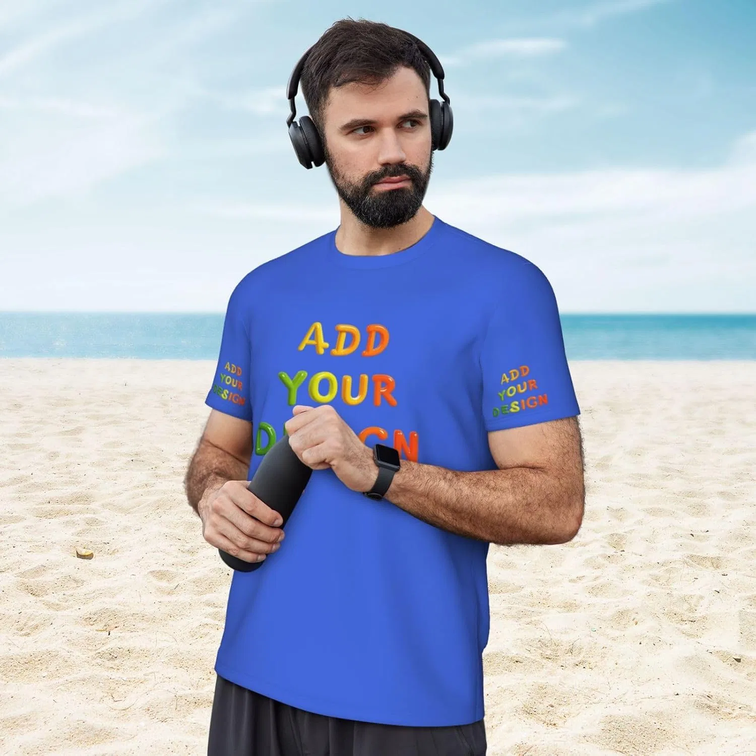 Футболка Custom T-Shirt, Royal Blue — фото 3