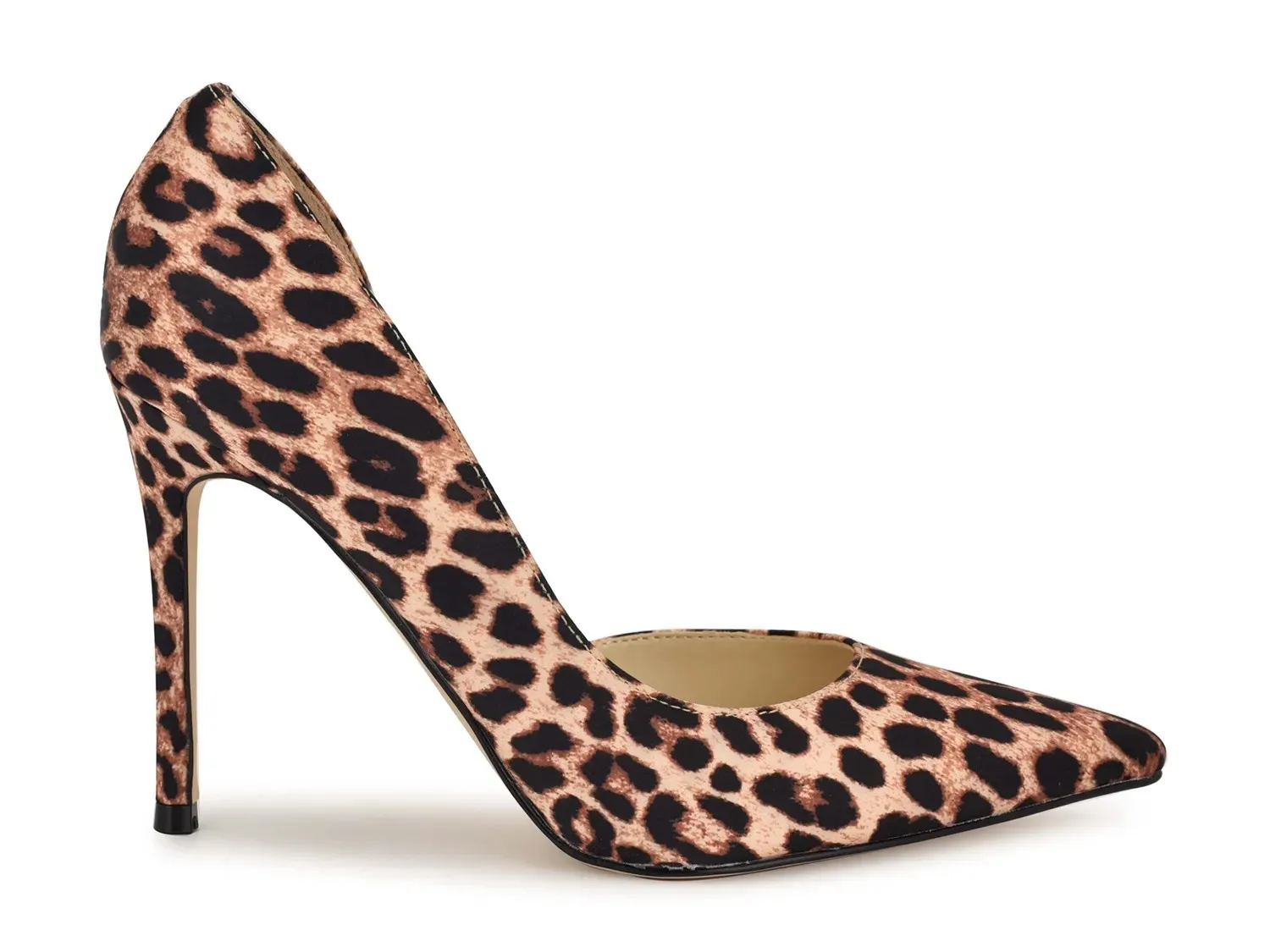 Туфли-лодочки Nine West Folowe, бежево-черные, с анималистичным принтом — фото 3