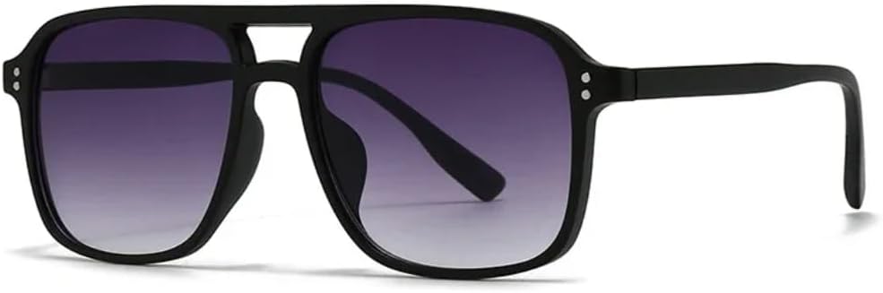 

Солнцезащитные очки с защитой UV400 | Двойная перемычка, заклепки, градиентный дизайн | для женщин и мужчин, для занятий спортом на открытом воздухе и вождения DSVIGF, Black Gray Gradient