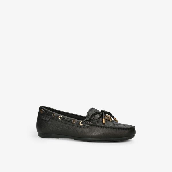 Кожаные мокасины с декором Eagle Kurt Geiger London, черный — фото 3
