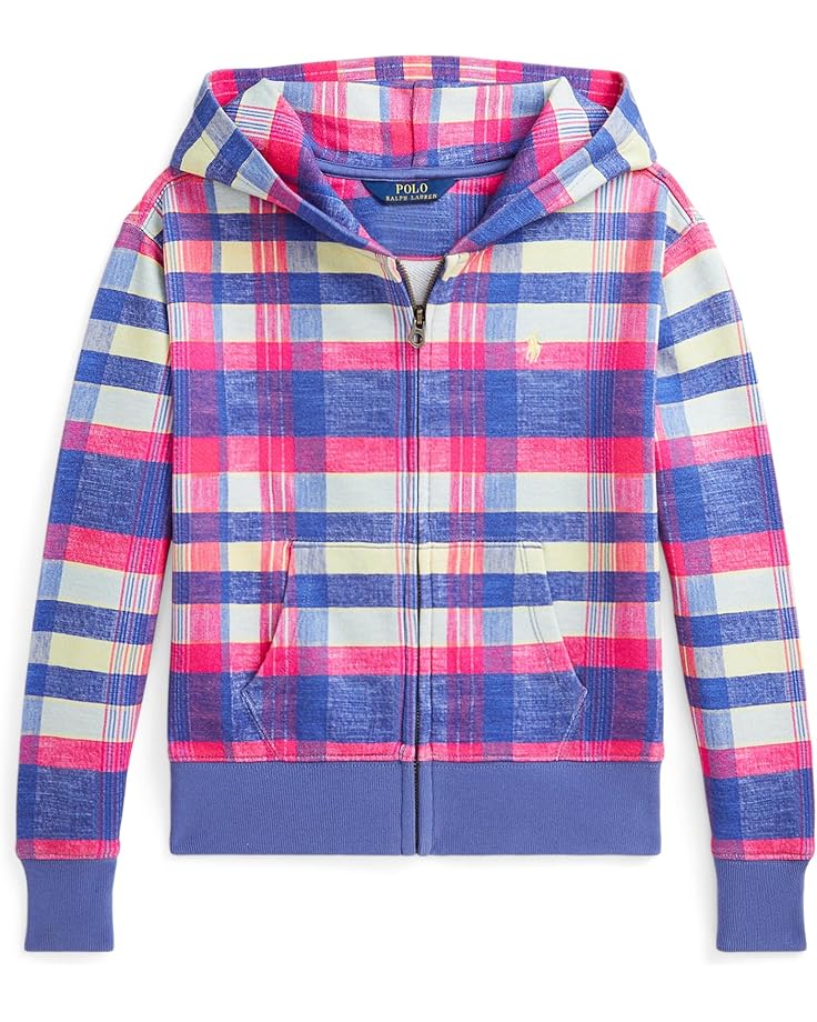 

Худи Polo Ralph Lauren Kids Plaid Loopback Fleece Full-Zip Hoodie, цвет Nantucket Madras/Yellow