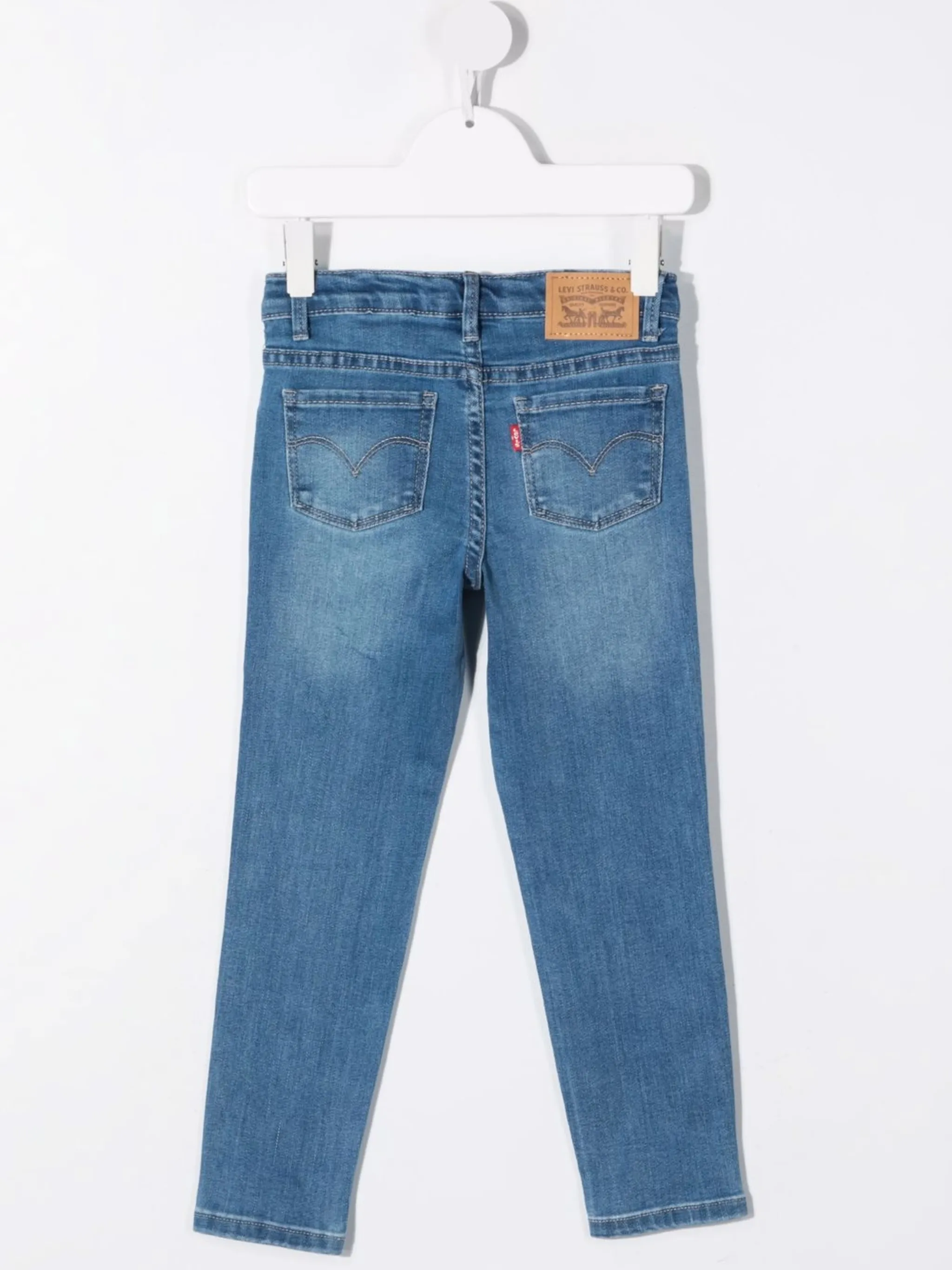 Джинсы скинни средней посадки Levi'S Kids, синий — фото 2