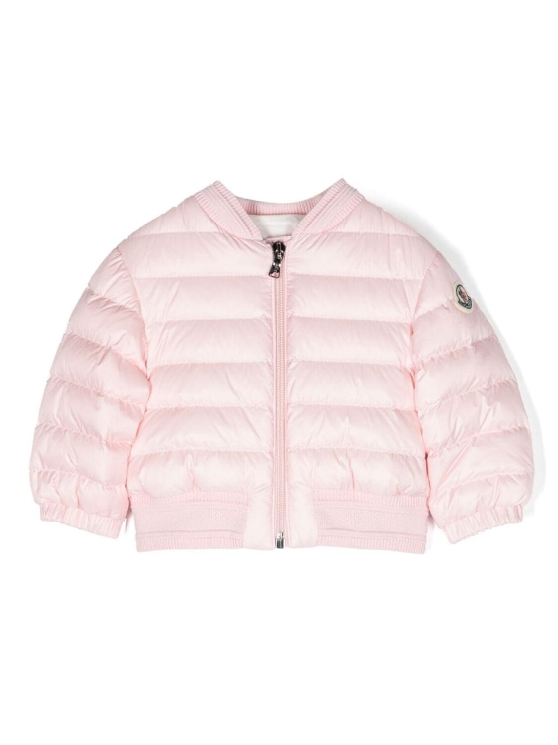 

Moncler Enfant стеганый пуховик Ter с нашивкой-логотипом, розовый