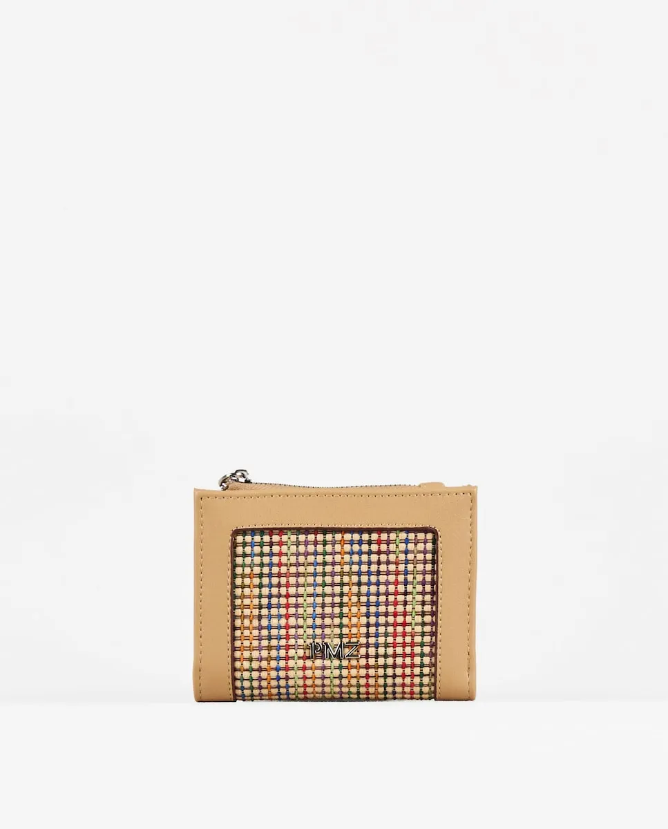 

Маленький разноцветный рафиевый кошелёк Pacomartinez, многоцветный