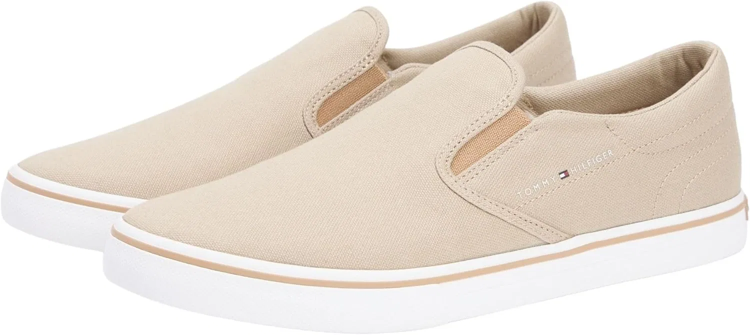 Мужские низкие кроссовки Tommy Hilfiger Vulc Core Slip On Fm0fm05689, Khaki Sandalwood — фото 3