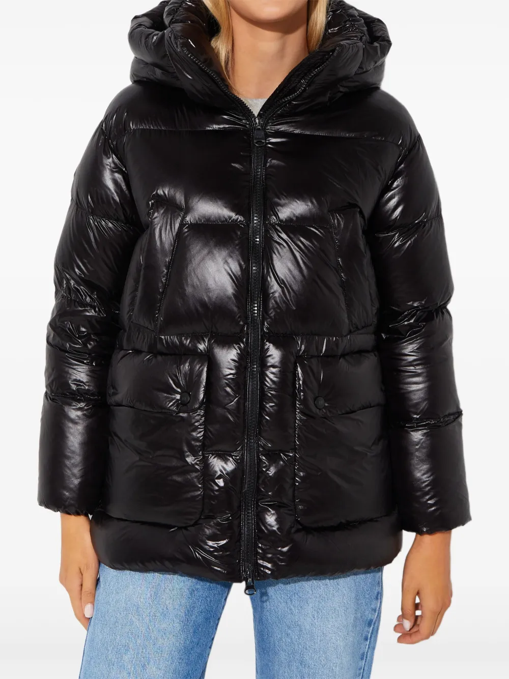 

Стёганая пуховая куртка с капюшоном Imogen Hetregò, черный