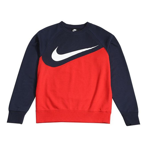 

Толстовка logo large splicing round neck pullover red Nike, красный