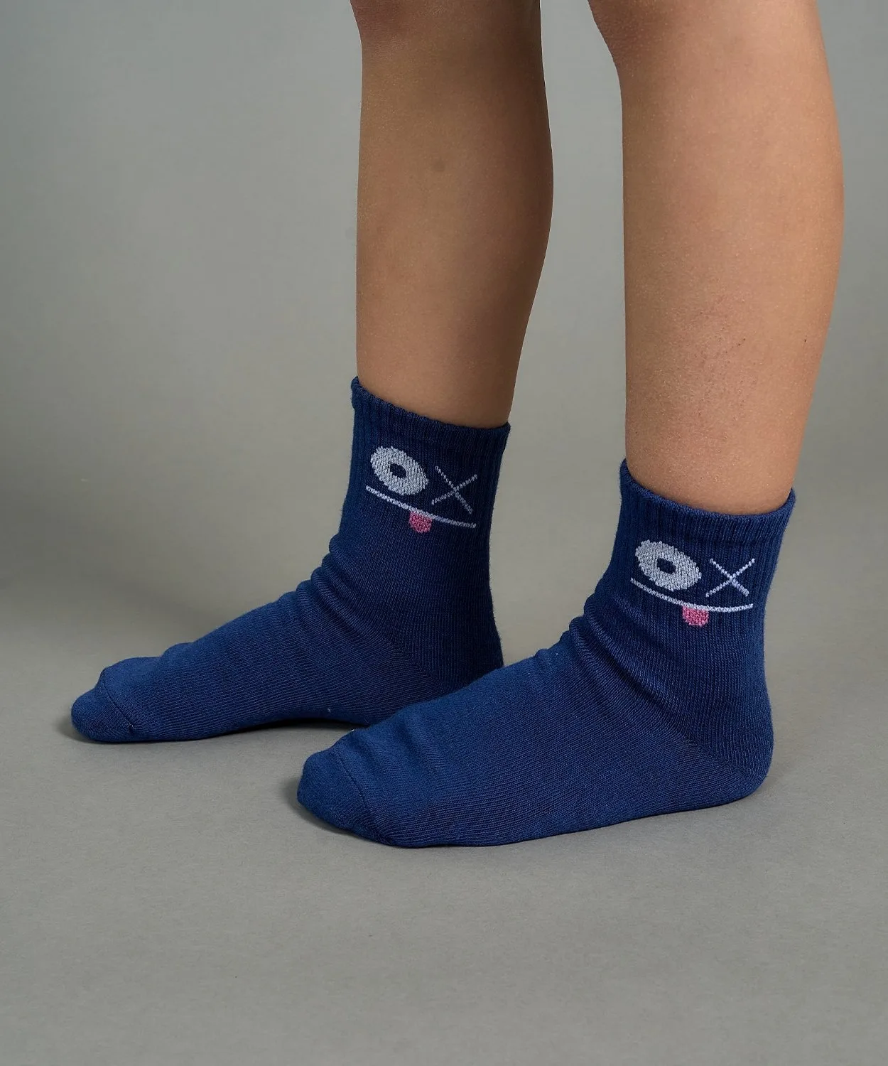 Носки Funny Face Crew B・ROOM, Navy blue