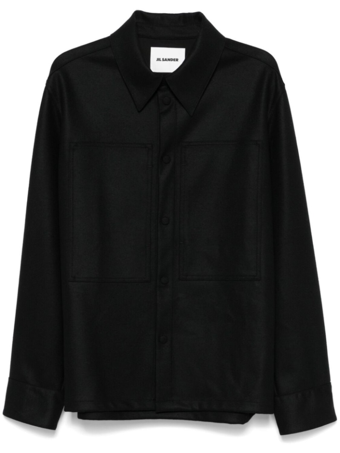 

Jil Sander шерстяная рубашка, черный