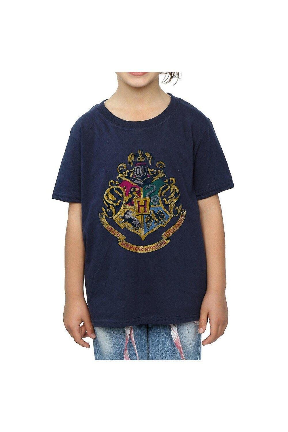 Хлопковая футболка с гербом Хогвартса Harry Potter, темно-синий — фото 2