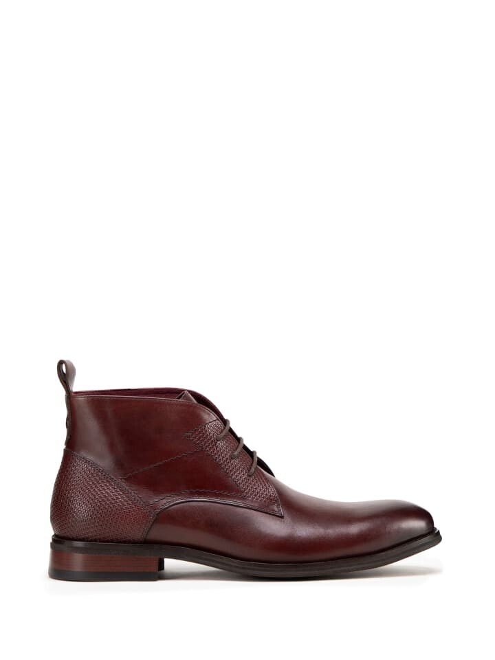 

Сапоги Wittchen Men's leather brown lace-up boots with geometric details I WITTCHEN, цвет Burgundy