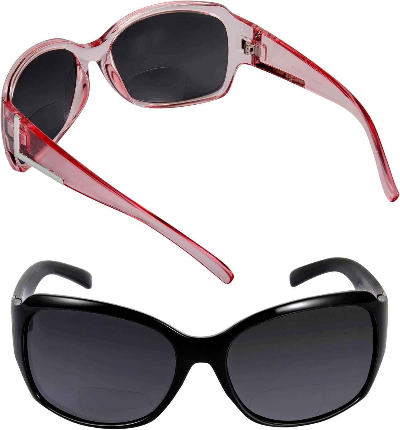 

Солнцезащитные очки Mass Vision с бифокальными линзами 'The Fashionista' — дизайнерские женские очки для чтения на открытом воздухе с защитой от УФ-излучения UV400 (2 шт.), Black/Glacier Pink