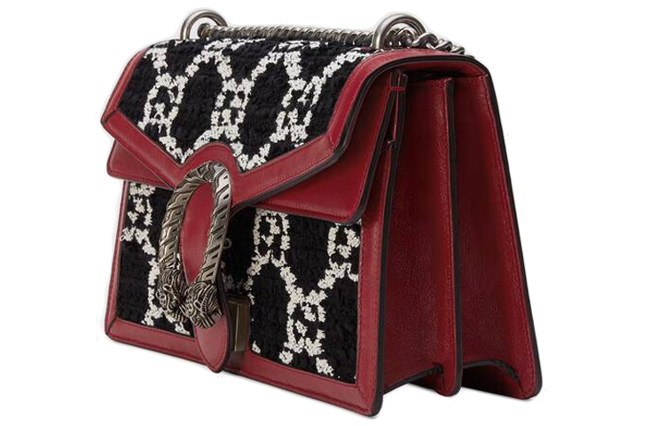 Сумка женская Gucci Dionysus из твида и кожи — фото 3