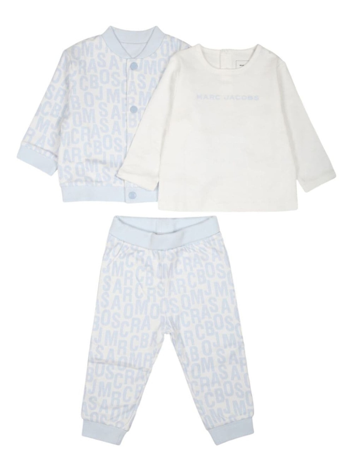 

Marc Jacobs Kids спортивный костюм с монограммным узором, синий