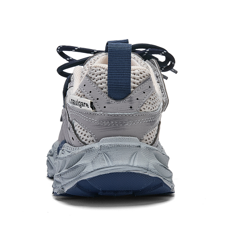 Низкие кроссовки Anti Kick Cushioning для детей NAVIGARE, бежевый/синий — фото 4