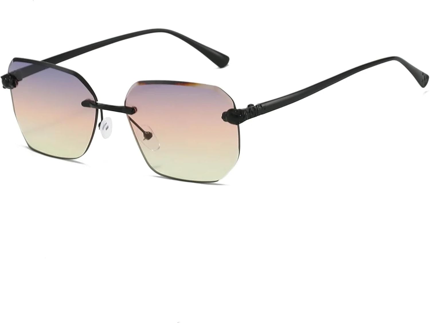 

Солнцезащитные очки с защитой от УФ-излучения UV400 | Женские безободковые градиентные очки | Линзы конфетных цветов для занятий спортом на открытом воздухе и вождения DSVIGF, Black-grey Yellow