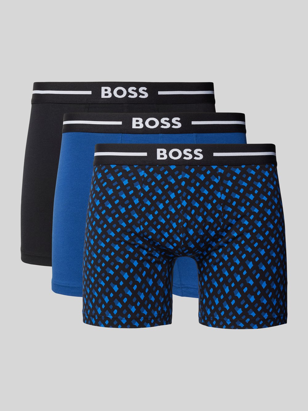 

BOSS Брюки с эластичным поясом и этикеткой в ​​упаковке 3 шт, черный