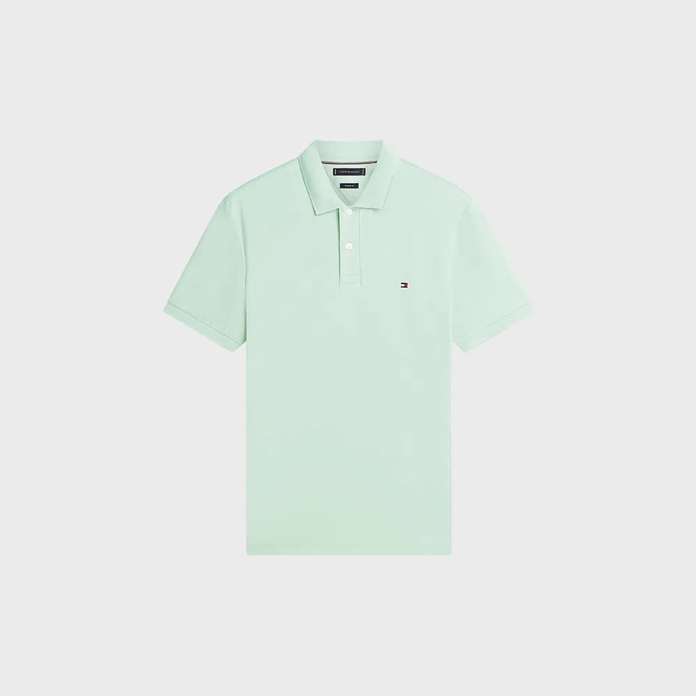 Мужская мятная рубашка-поло Tommy Hilfiger Liquid Cotton Seasonal