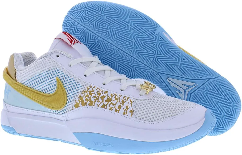 Баскетбольные кроссовки Nike Men's Ja 1, белый/металлик золотой — фото 4