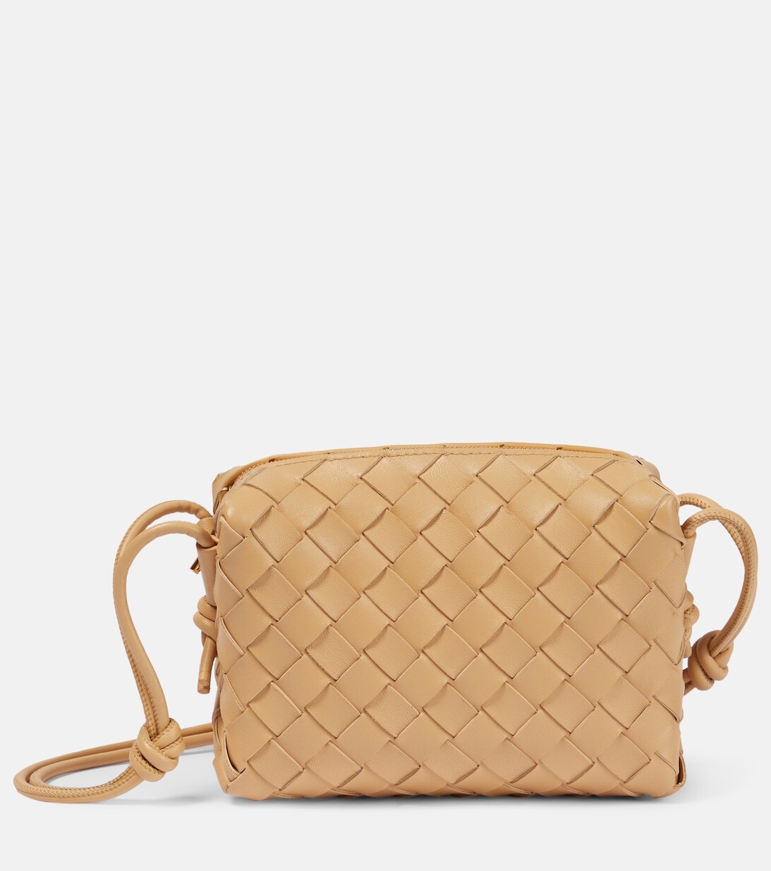 

Мини-сумка через плечо из кожи с петлей Bottega Veneta, коричневый